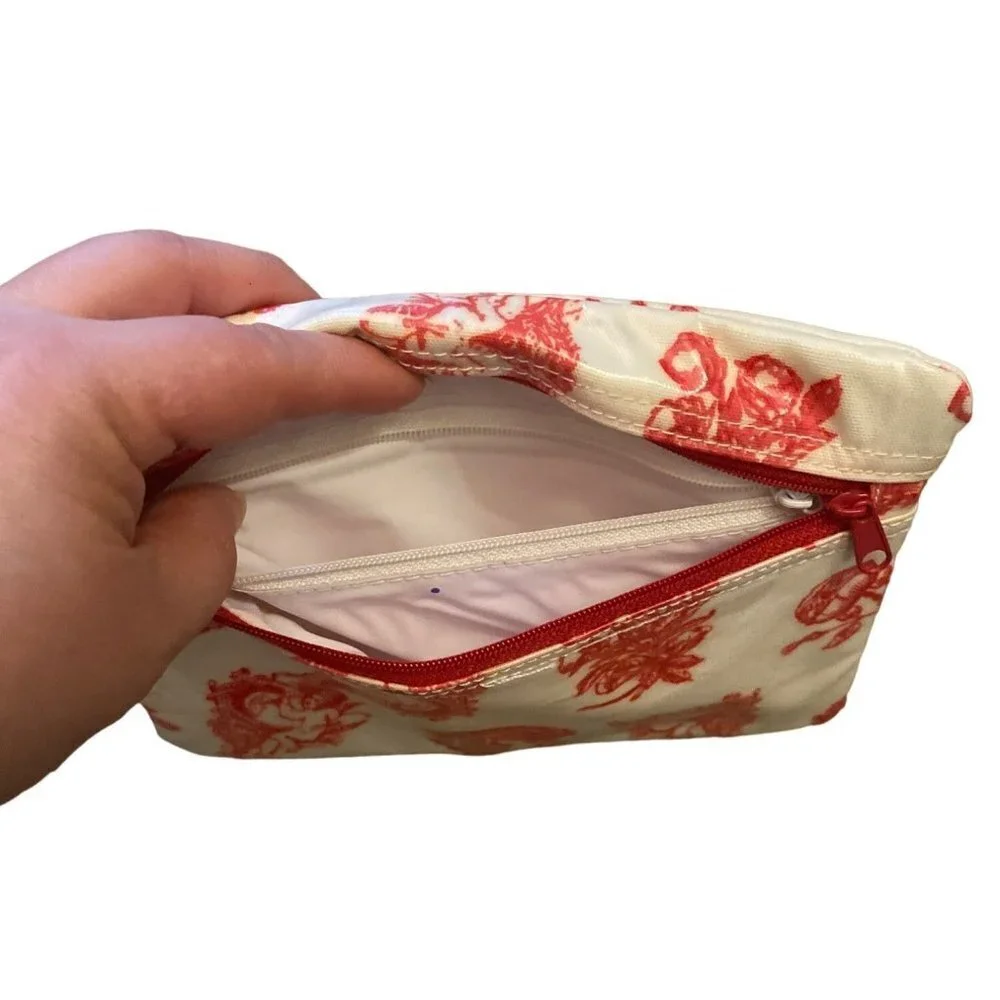 Cherubs & flora 18th century printed designs cosmetic‎ essentials pouch OS